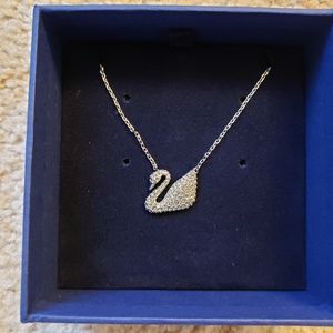 NWT Swarovski Crystal Swan Necklace